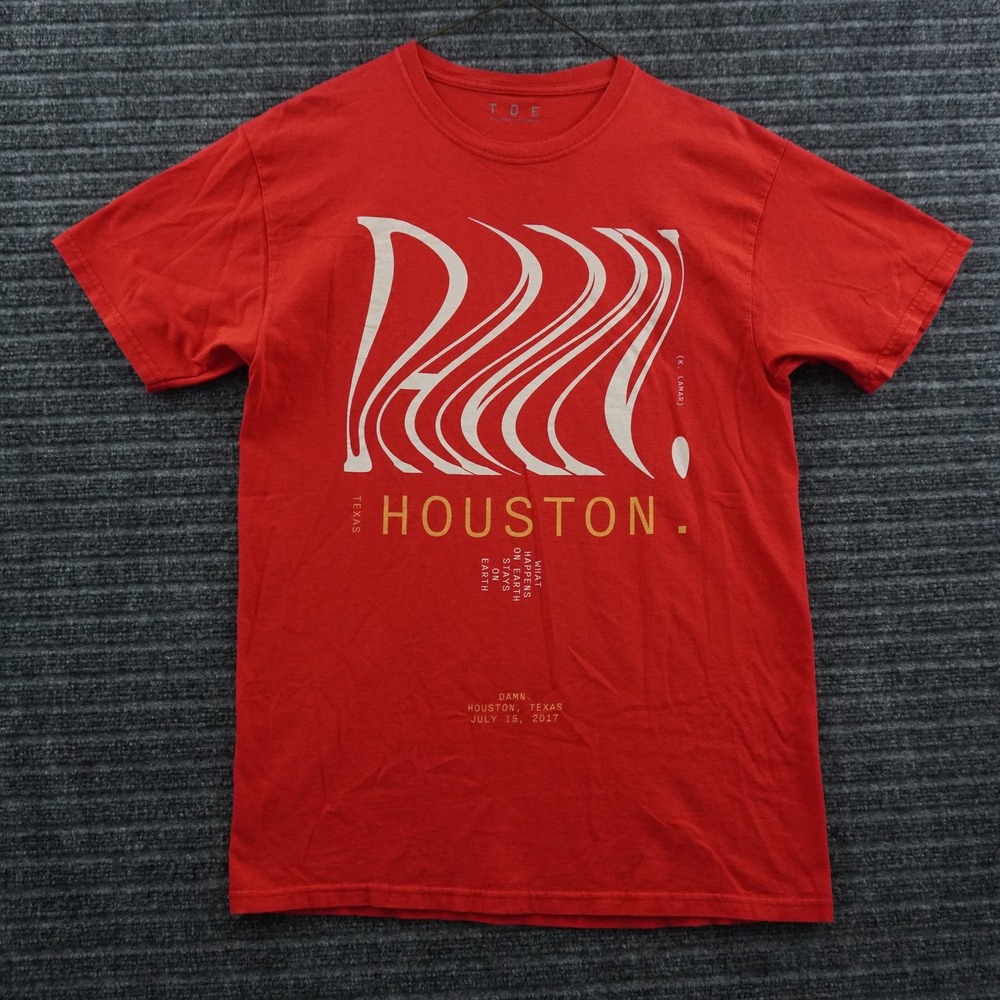 TDE Kendrick Lamar DAMN Tour Houston T-Shirt Mens Medium Red Graphic Tee